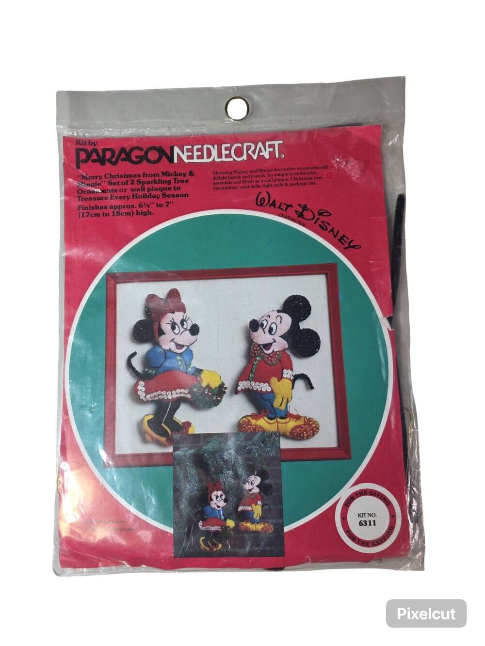 Vintage Walt Disney Christmas Ornament Paragon Needlecraft Kit 6311 NEW SEALED